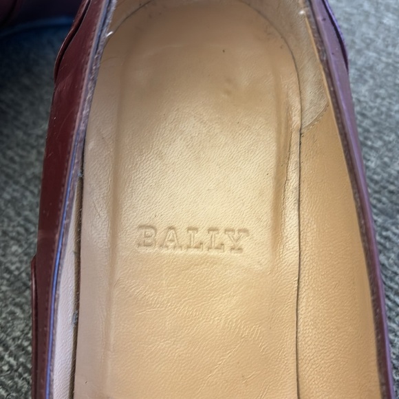 Bally Flory Brown Block Heel Leather Square Toe Vintage Pumps Size US 7.5 EU 38 - Picture 6 of 13